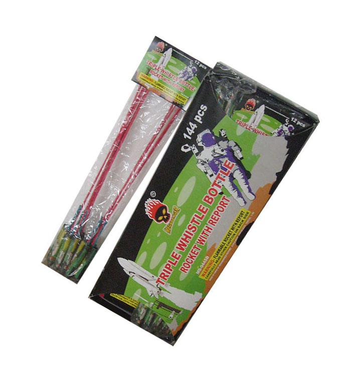 Triple Whistle Bottle Rocket