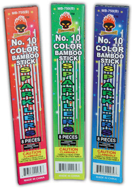 No. 10 Color Bamboo Sparklers