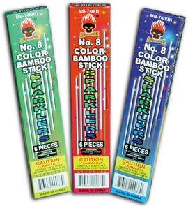 No. 8 Color Bamboo Sparklers